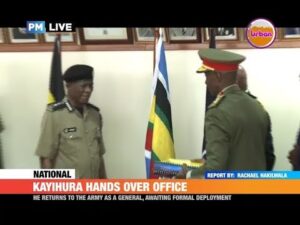 Kayihura hands over office