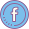 Facebook logo for social media services